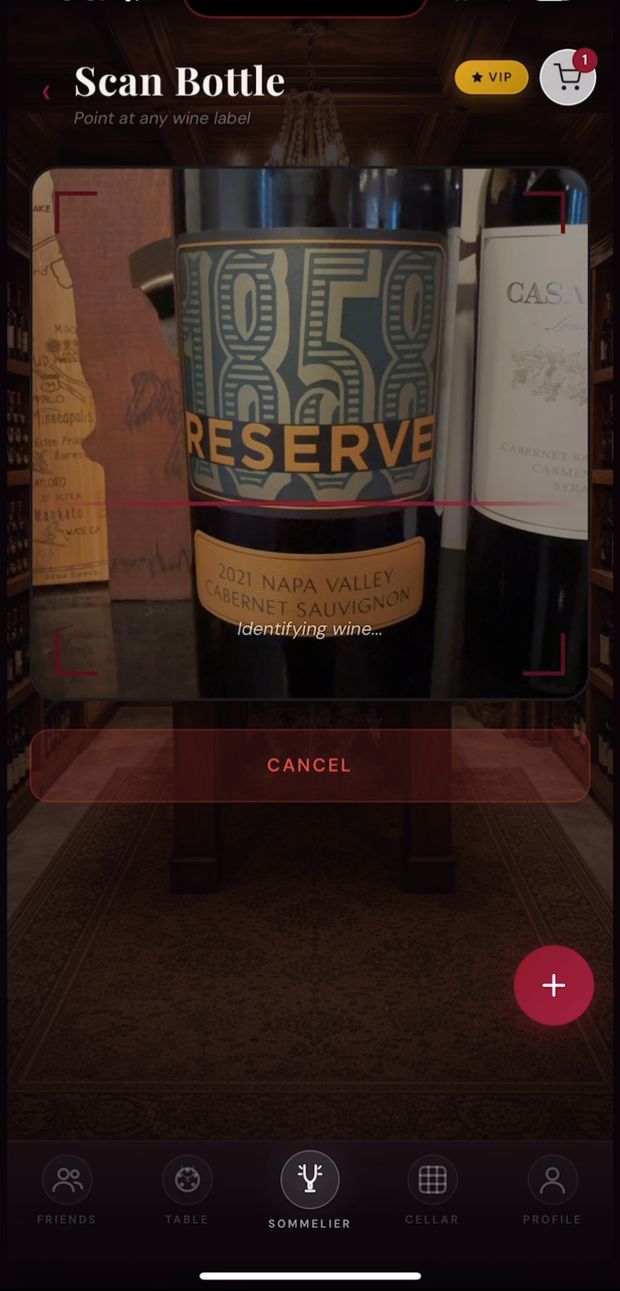 Scanning a bottle label